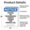 Signmission Posted No Trespassing Land Is OSHA Notice Sign, Vinyl Decal, 12in W x 18in L, 2PK OS-2PACK-NS-D-1218-V-17727 - alternate 4